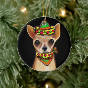 Chihuahua  Mexico Ceramic Ornament