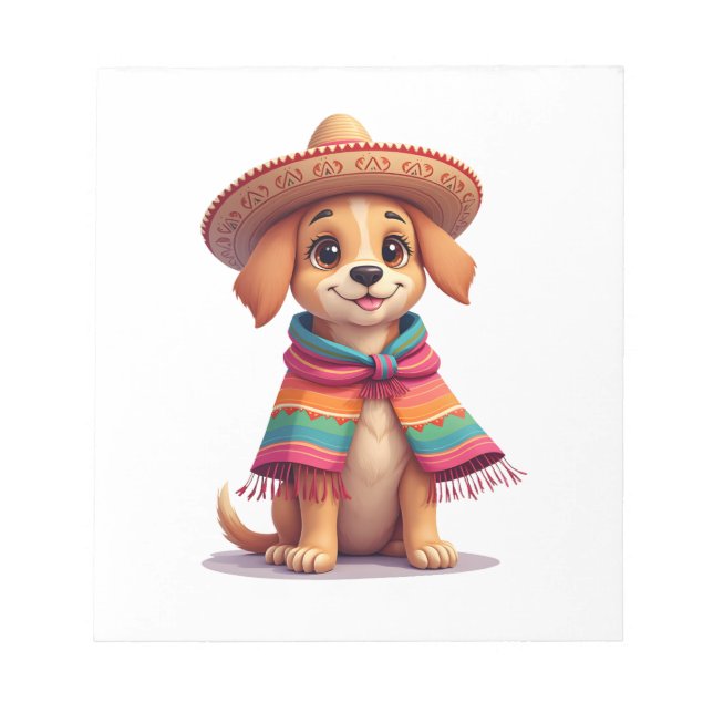 Chihuahua  Mexico  Cinco de Mayo  Funny Dog  (1) Notepad (Front)