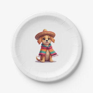 Chihuahua Mexico Cinco de Mayo Funny Dog (1) Paper Plate