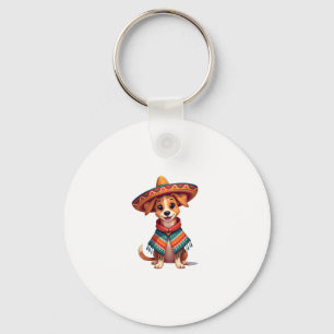 Chihuahua  Mexico  Cinco de Mayo  Funny Dog  (2) Keychain