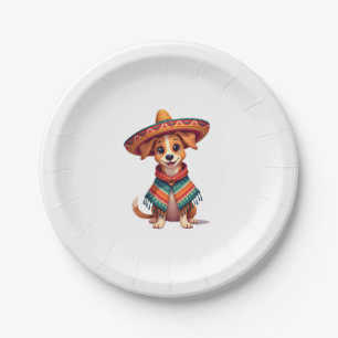 Chihuahua Mexico Cinco de Mayo Funny Dog (2) Paper Plate