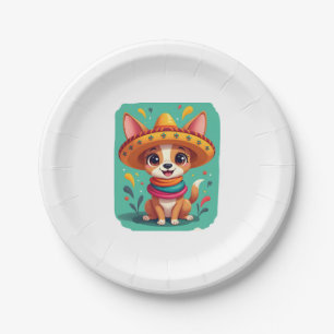 Chihuahua Mexico Cinco de Mayo Funny Dog (2) Paper Plate
