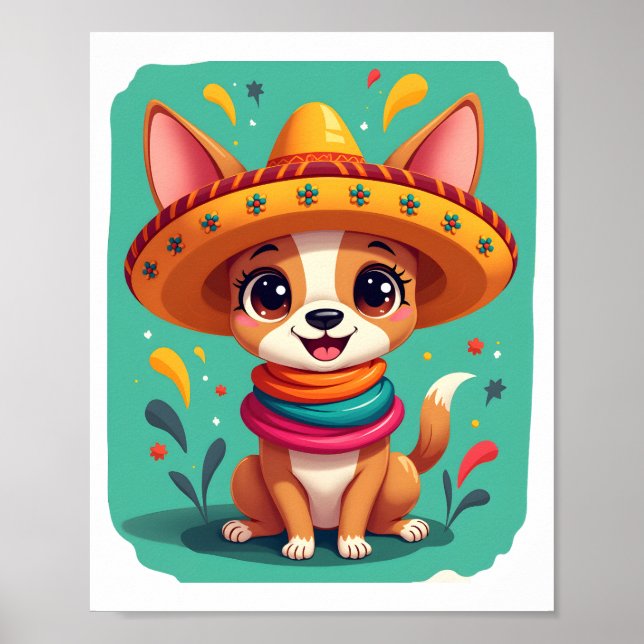 Chihuahua  Mexico  Cinco de Mayo  Funny Dog   (2) Poster (Front)