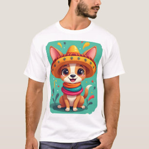 Chihuahua  Mexico  Cinco de Mayo  Funny Dog   (2) T-Shirt