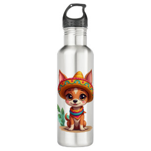 Chihuahua  Mexico  Cinco de Mayo  Funny Dog   (3) 710 Ml Water Bottle