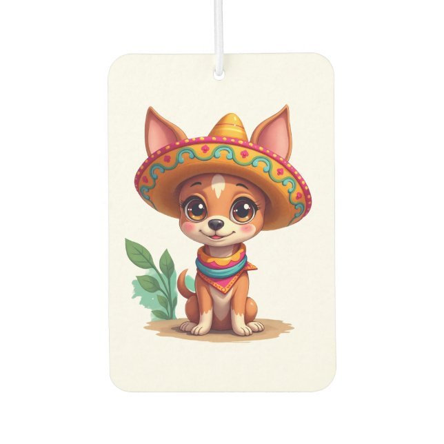Chihuahua  Mexico  Cinco de Mayo  Funny Dog   (3) Air Freshener (Front)