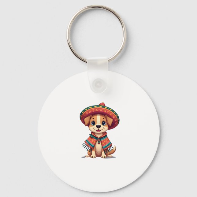 Chihuahua  Mexico  Cinco de Mayo  Funny Dog  (3) Keychain (Front)