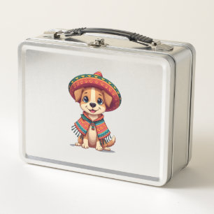 Chihuahua Mexico Cinco de Mayo Funny Dog (3) Metal Lunch Box