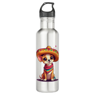 Chihuahua  Mexico  Cinco de Mayo  Funny Dog   (4) 710 Ml Water Bottle