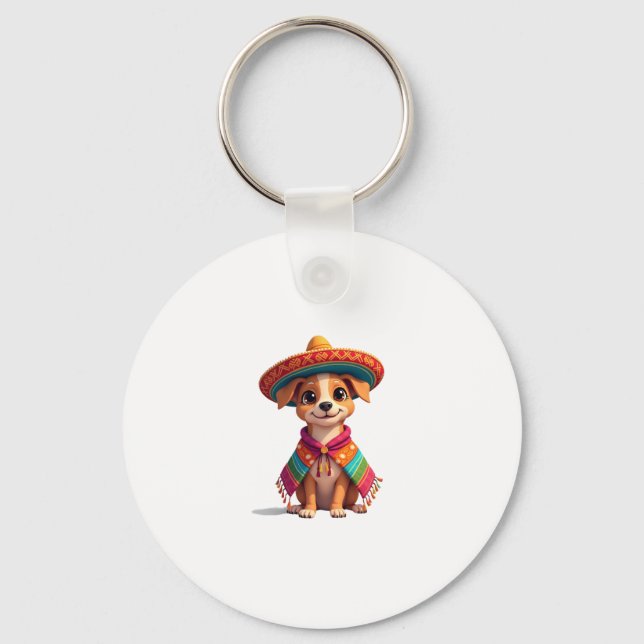 Chihuahua  Mexico  Cinco de Mayo  Funny Dog  (4) Keychain (Front)