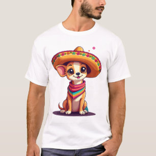 Chihuahua  Mexico  Cinco de Mayo  Funny Dog   (4) T-Shirt