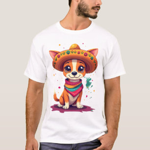 Chihuahua  Mexico  Cinco de Mayo  Funny Dog   (6) T-Shirt