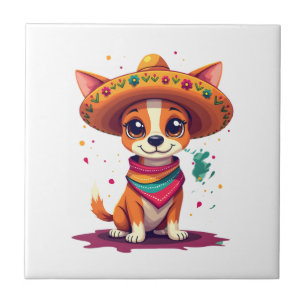 Chihuahua  Mexico  Cinco de Mayo  Funny Dog   (6) Tile