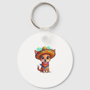 Chihuahua  Mexico  Cinco de Mayo  Funny Dog   (7) Keychain