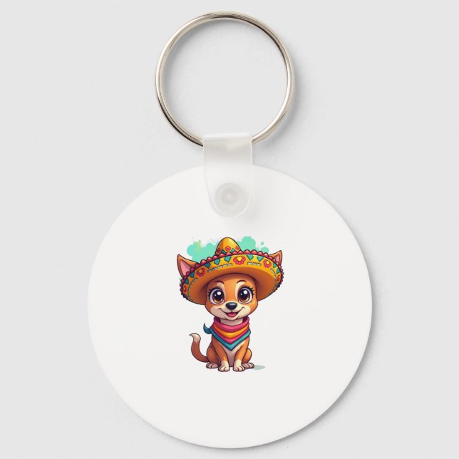Chihuahua  Mexico  Cinco de Mayo  Funny Dog   (7) Keychain (Front)