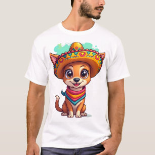 Chihuahua  Mexico  Cinco de Mayo  Funny Dog   (7) T-Shirt
