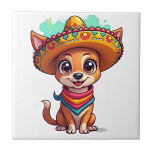 Chihuahua Mexico Cinco de Mayo Funny Dog (7) Tile