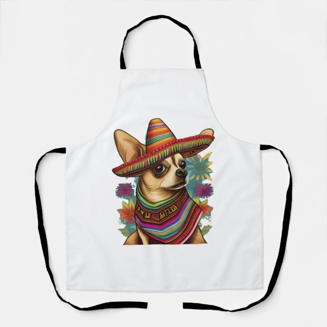 Chihuahua  Mexico  Cinco de Mayo  Funny Dog        Apron (Front)