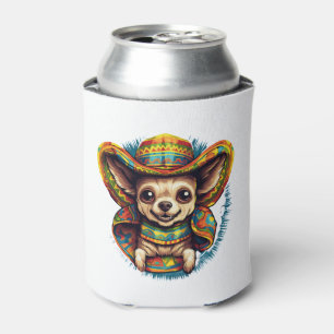 Chihuahua Mexico Cinco de Mayo Funny Dog Can Cooler