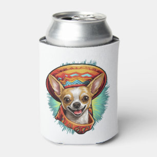 Chihuahua  Mexico  Cinco de Mayo  Funny Dog        Can Cooler