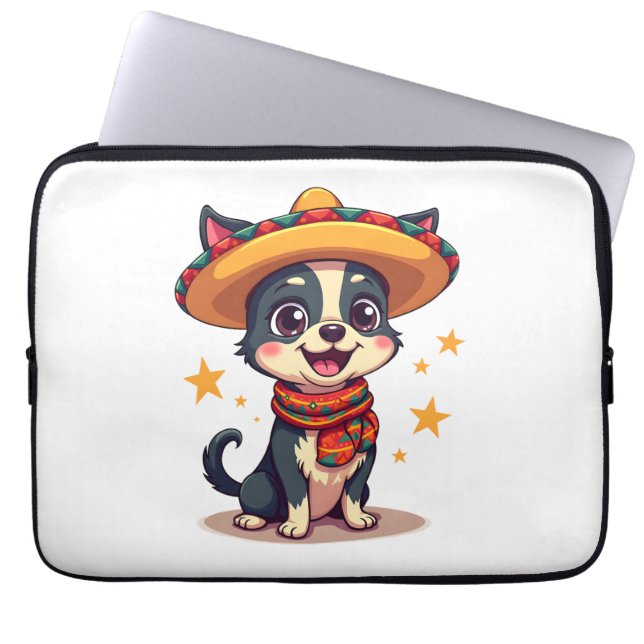 Chihuahua  Mexico  Cinco de Mayo  Funny Dog  Copy Laptop Sleeve (Front)
