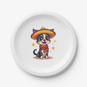 Chihuahua Mexico Cinco de Mayo Funny Dog Copy Paper Plate