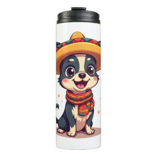 Chihuahua Mexico Cinco de Mayo Funny Dog Copy Thermal Tumbler