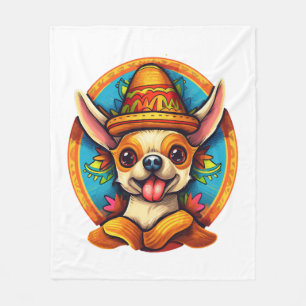 Chihuahua  Mexico  Cinco de Mayo  Funny Dog     Fleece Blanket