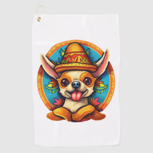Chihuahua  Mexico  Cinco de Mayo  Funny Dog     Golf Towel