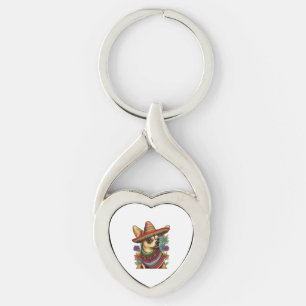 Chihuahua Mexico Cinco de Mayo Funny Dog Keychain