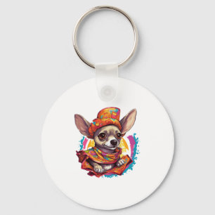 Chihuahua Mexico Cinco de Mayo Funny Dog Keychain