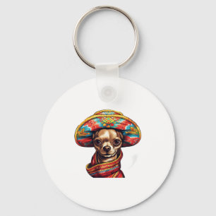 Chihuahua  Mexico  Cinco de Mayo  Funny Dog    Keychain