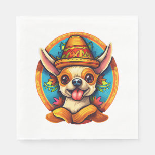 Chihuahua  Mexico  Cinco de Mayo  Funny Dog     Napkin
