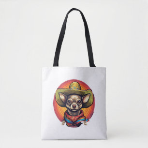 Chihuahua  Mexico  Cinco de Mayo  Funny Dog        Tote Bag