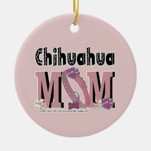 Chihuahua MOM Ceramic Ornament