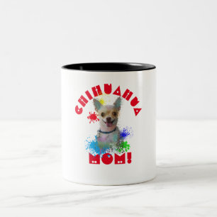 Chihuahua Mom Dog Best Dog Mom Ever Two-Tone Coffee Mug