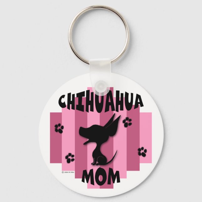 Chihuahua Mom Keychain (Front)