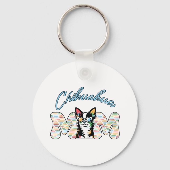 Chihuahua Mom Keychain (Front)
