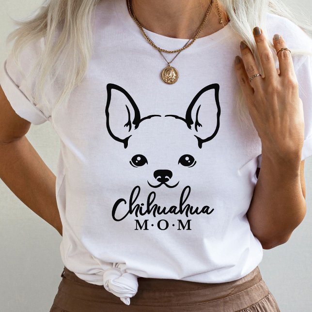 Chihuahua Mom T-Shirt with Chihuahua Face Graphic (Creator Uploaded)