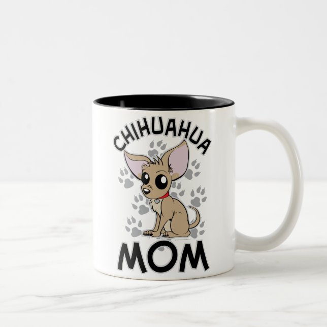 Chihuahua Mom Two-Tone Coffee Mug (Right)