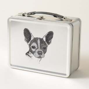 Chihuahua Mosaic Geometrical Art Dog Metal Lunch Box