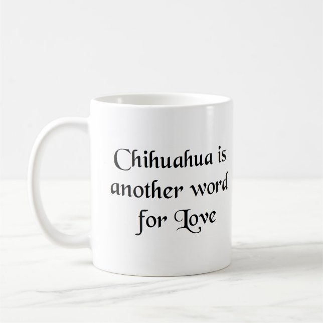 chihuahua mot café tasse (Gauche)