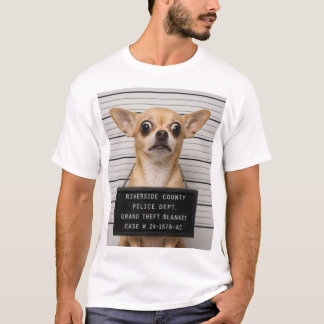 Chihuahua Mugshot: Grand Theft Blanket T-Shirt