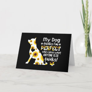 Chihuahua My Dog Thinks I'm Perfect Who Cares What Card