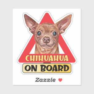 Chihuahua On Board Mexican Dog Red Traffic Sign