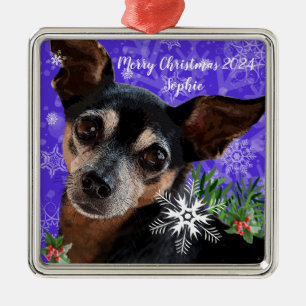 Chihuahua ornement métallique personnalisable