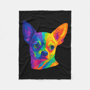 Chihuahua P Art Rtrait For Dog Owners  Fleece Blanket