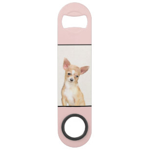 Chihuahua Painting - Cute Original Dog Art Bar Key