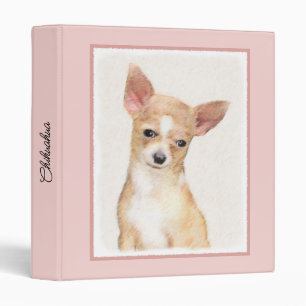 Chihuahua Painting - Cute Original Dog Art Binder