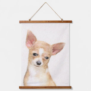 Chihuahua Painting - Cute Original Dog Art Hanging Tapestry